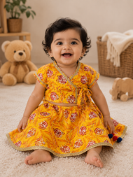Yellow Floral Print Traditional Lehenga Choli Set