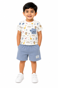 Safari Animal Print Cotton Co-ord Set