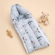 Sky Blue Aeroplane-Print Baby Carry Nest