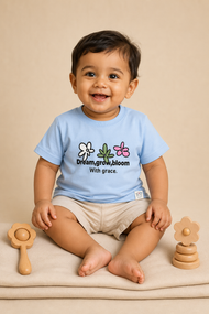 Lavender āDream, Grow, Bloomā Floral T-Shirt
