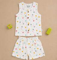 Baby Boys Muslin Cotton Sleeveless Co-ord Set