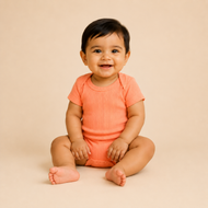 Ribbed Cotton Baby Bodysuit (0-12 Months) | Soft & Breathable Onesie