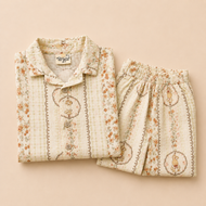 Bunny Print Cotton Co-Ord Set for Babies (0-24 Months) | Soft & Comfortable Unisex Wear