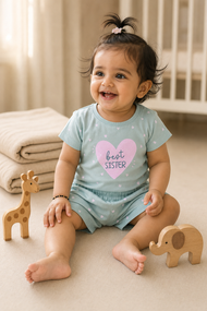 Girls’ Best Sister Heart-Print T-Shirt & Shorts Set