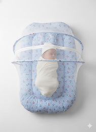 Baby Blue Mosquito Net Sleeping Mattress