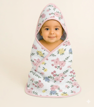 Soft & Cozy Baby Wrapper Towels – Hooded Receiving Blankets (80x80 cm)