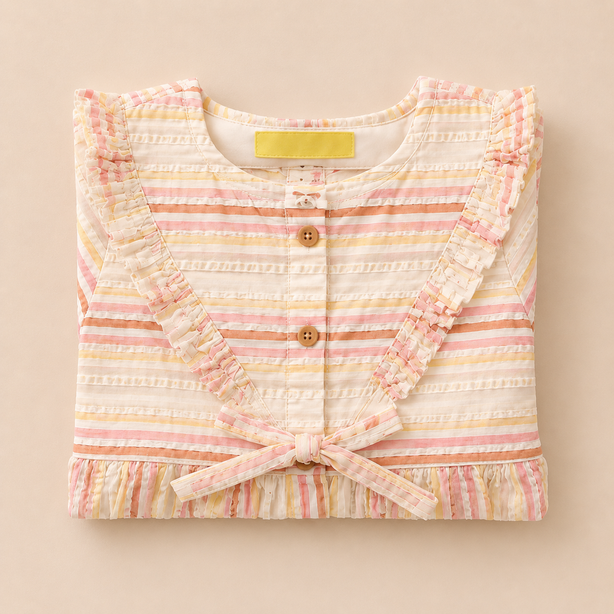 Pastel Stripe Cotton Frock for Baby Girls (0-12 Months) | Soft & Comfortable Infant Wear