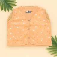 Twinkle Star Padded Vest – Peach