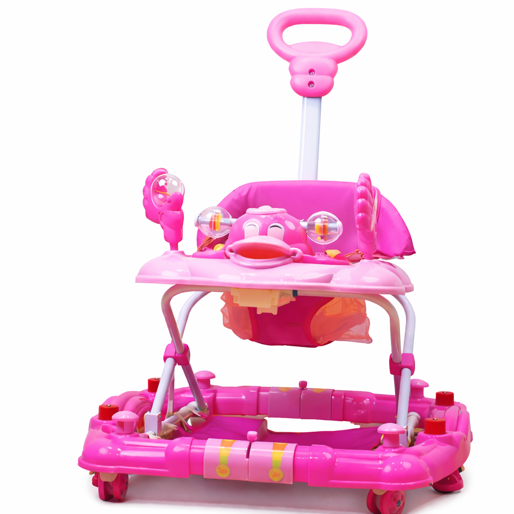 Pink Giggles Baby Walker with Push Handle - Mamadada