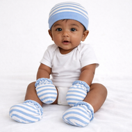 Blue Breeze Newborn Cap, Mittens & Booties Set