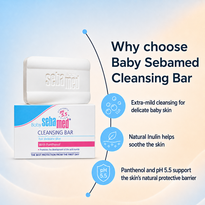 Baby Sebamed Cleansing Bar with Panthenol – 100 g