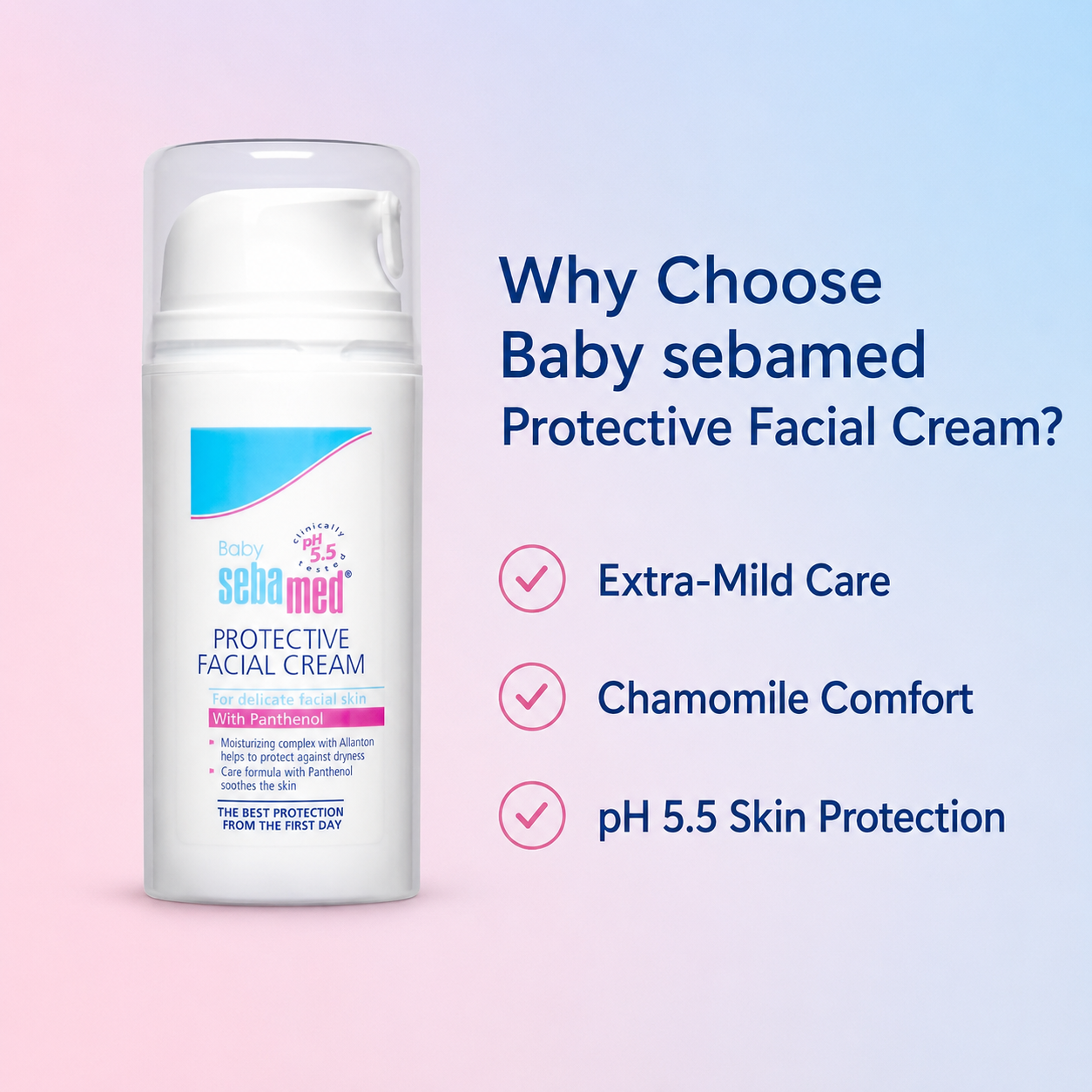 Baby Seba med Protective Facial Cream with Panthenol – 50ml