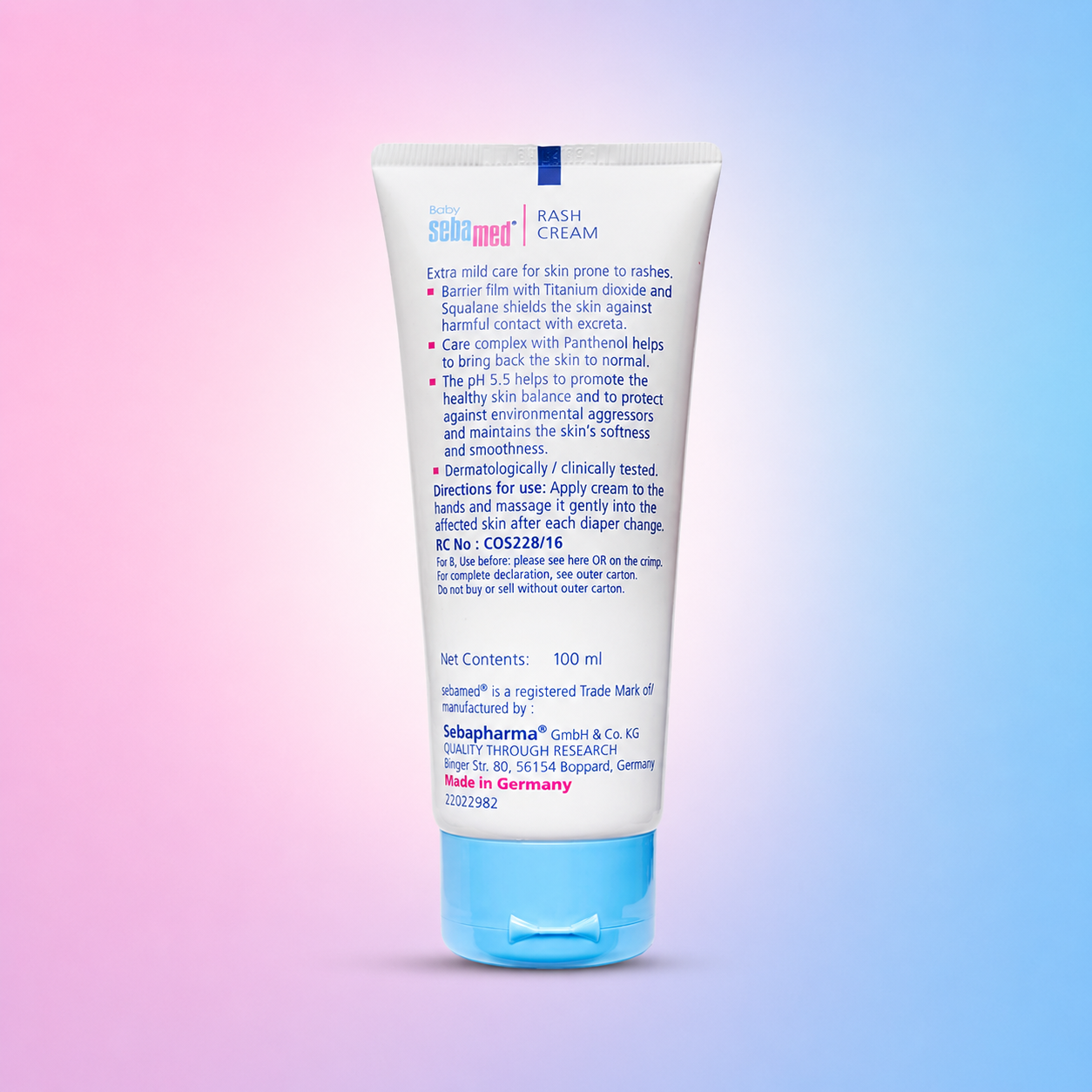 Seba med Baby Rash Cream with Panthenol & Wheat Bran Extract – 100 ml