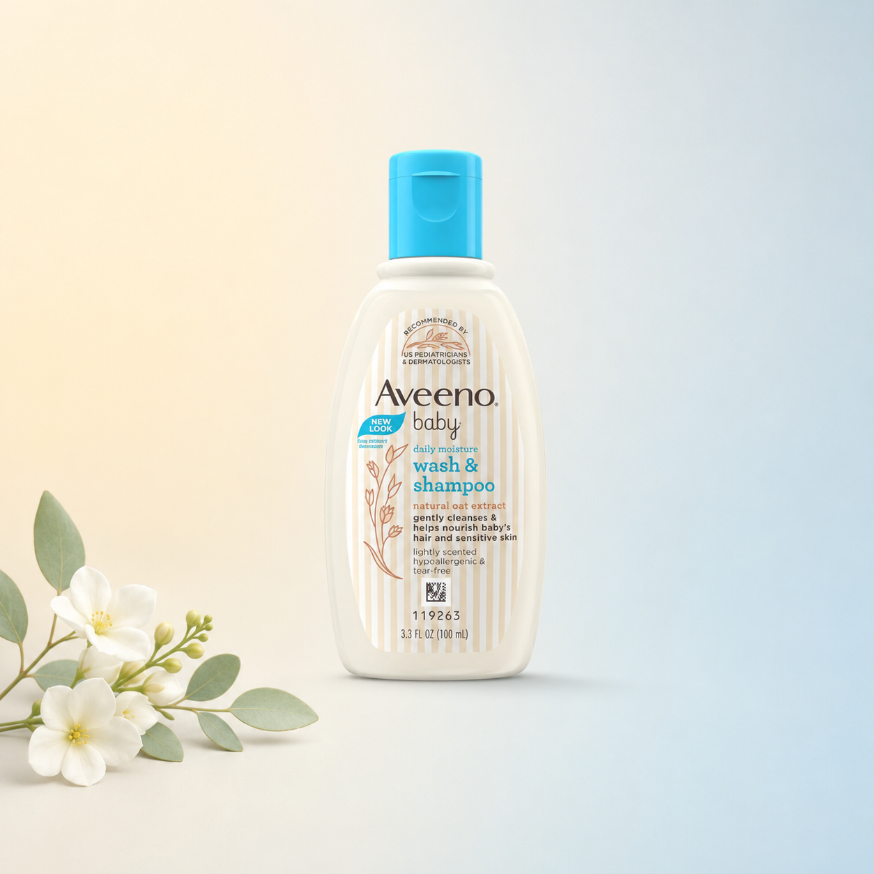 Aveeno Baby Daily Moisture Wash & Shampoo with Natural Oat Extract – 100ml