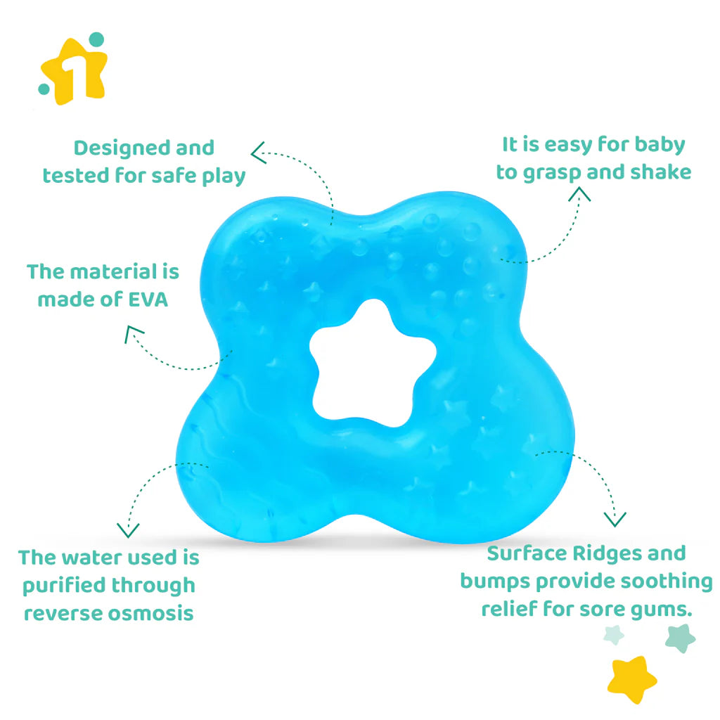 1st Step Water Filled Silicone Cooling & 100% Safe BPA Free 3M+ Combo Pack of 3 Baby Teether - Mamadada