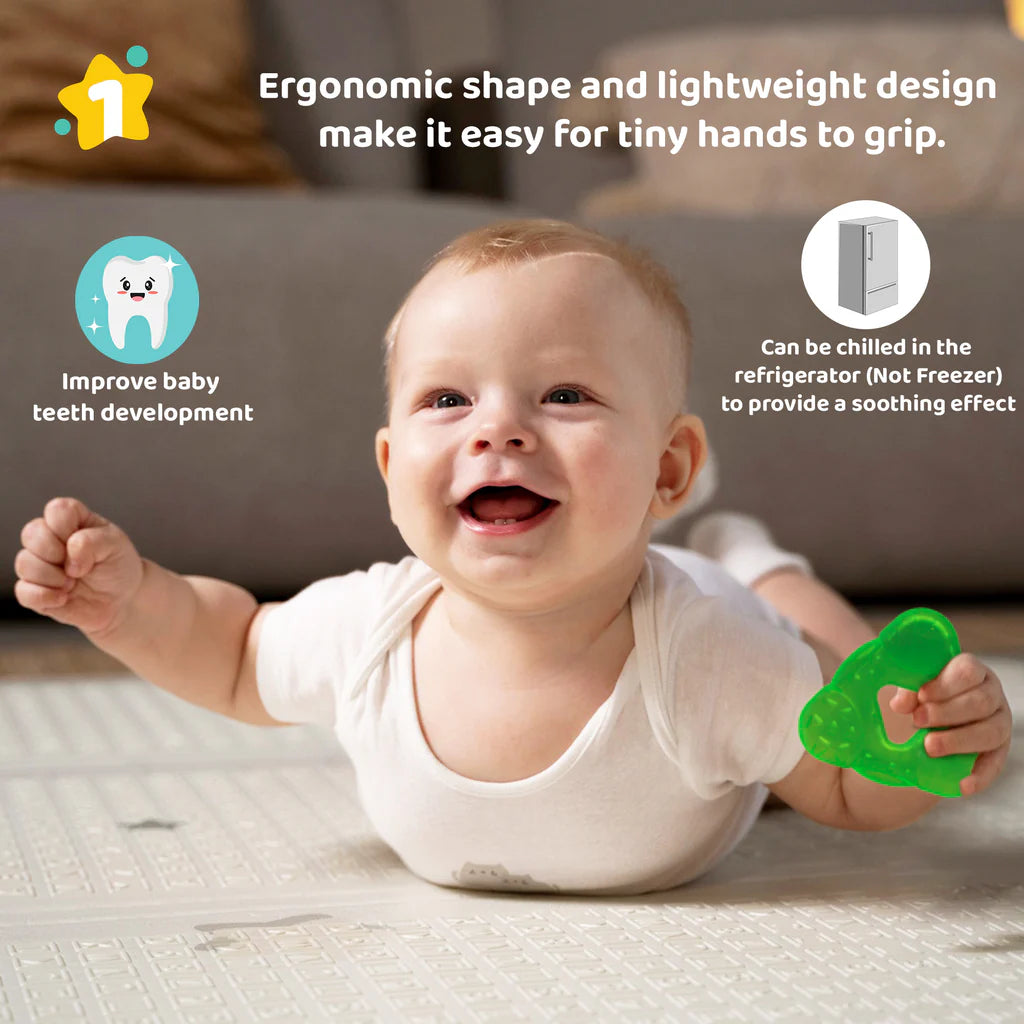 1st Step Water Filled Silicone Cooling & 100% Safe BPA Free 3M+ Combo Pack of 3 Baby Teether - Mamadada