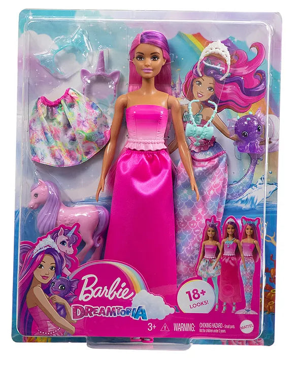 Barbie Doll and Fantasy Pets, Dress-Up Doll, Mermaid Tail and Skirt