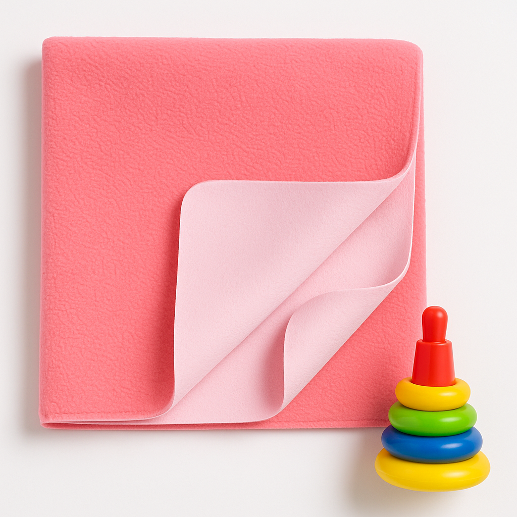 Pink Waterproof Baby Bed Protector