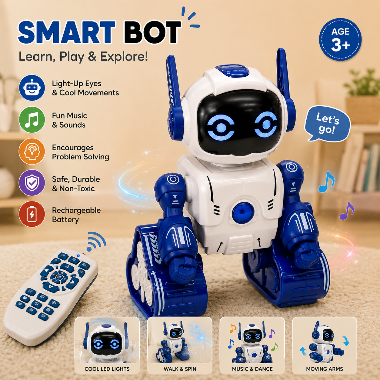 Smart Interactive Robot Toy for Toddlers