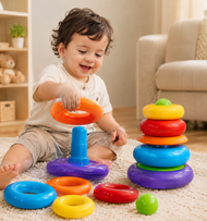Rainbow Stacking Rings Toy for Babies