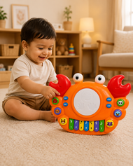 Musical Crab Piano Toy for Toddlers