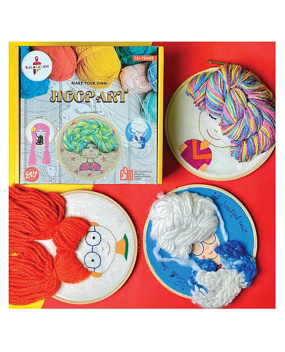Kalakaram Diy Hoop Art Embroidery Kit,