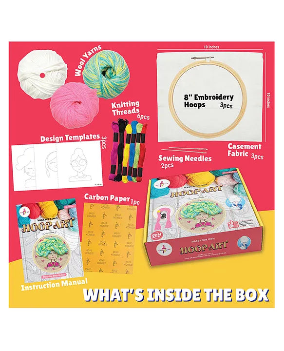 Kalakaram Diy Hoop Art Embroidery Kit,
