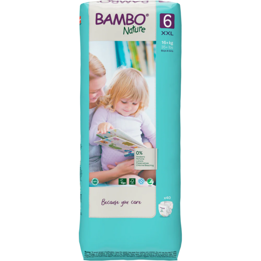 Bambo Nature Premium Baby Tape Diapers for Babies, XXL Size (16+ Kgs)