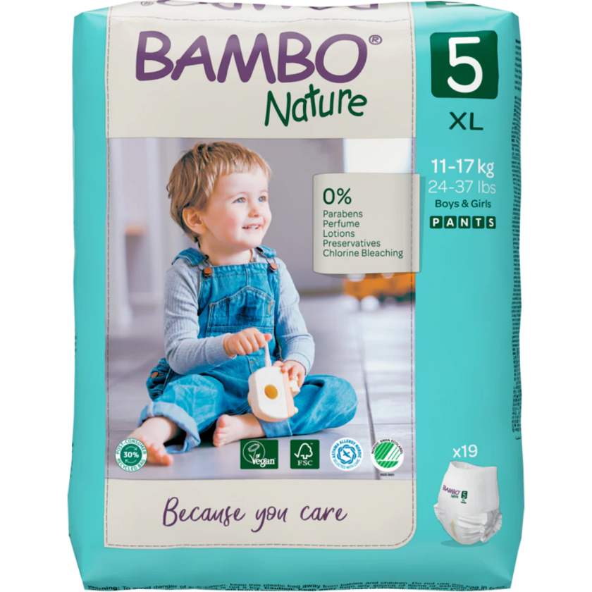Bambo Nature Premium Baby Pants Diapers for Babies, XL Size (11-17 Kgs)