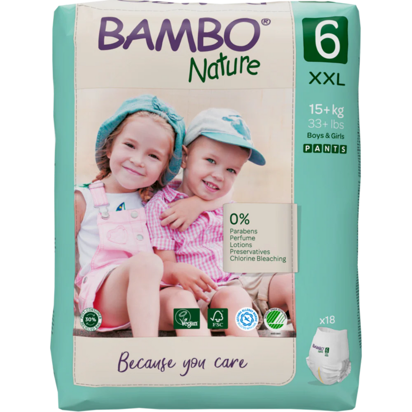 Bambo Nature Premium Baby Pants Diapers for Babies, XXL Size (15+ Kgs)