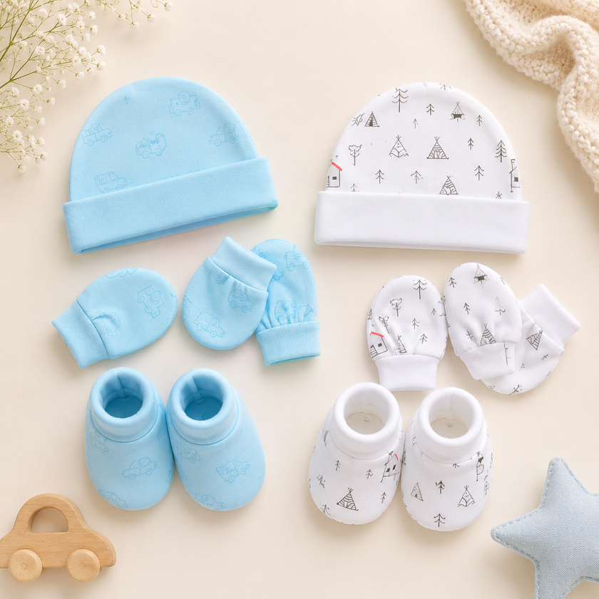 Cap,mitten and bottie set