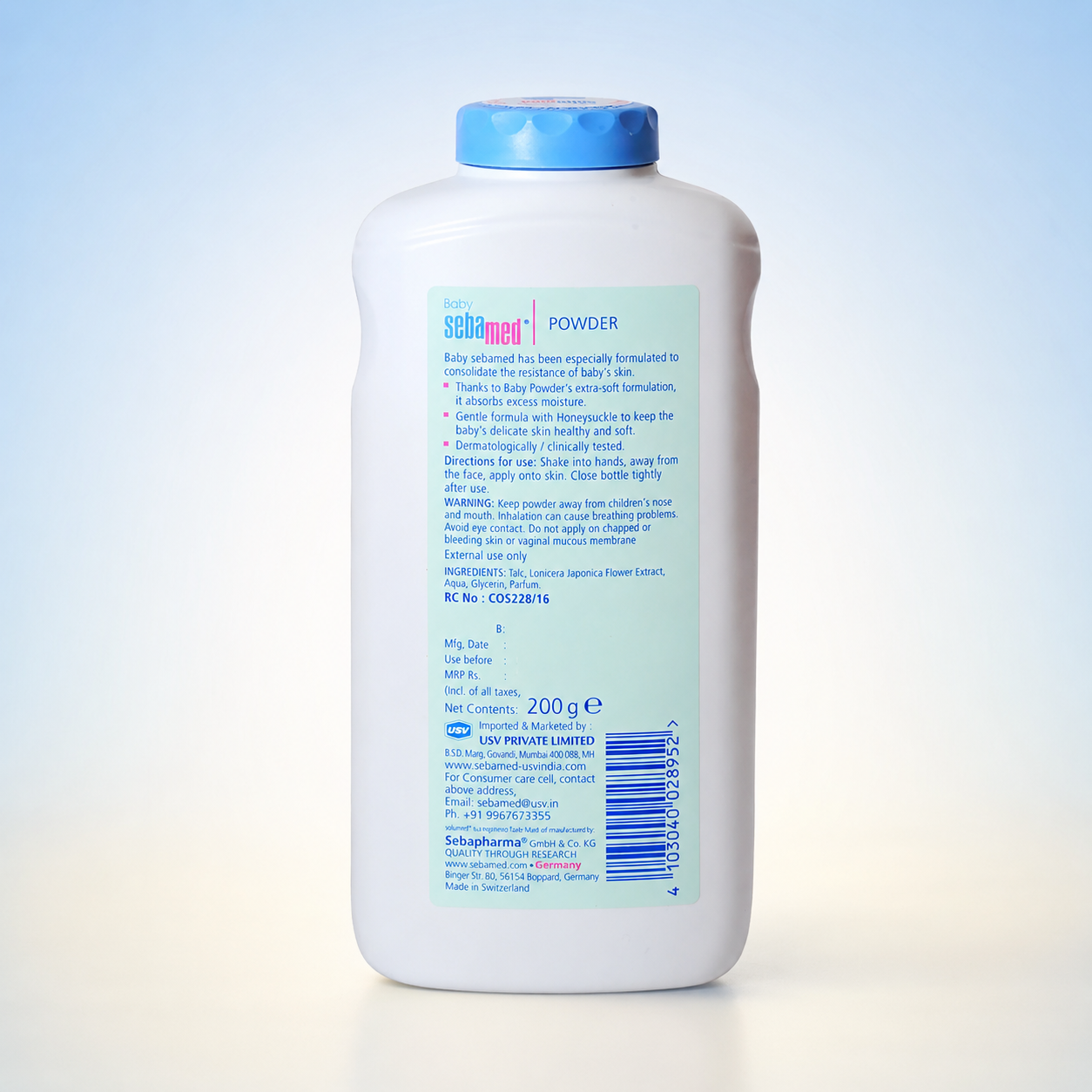 Seba med Baby Powder with Honeysuckle – 200 g