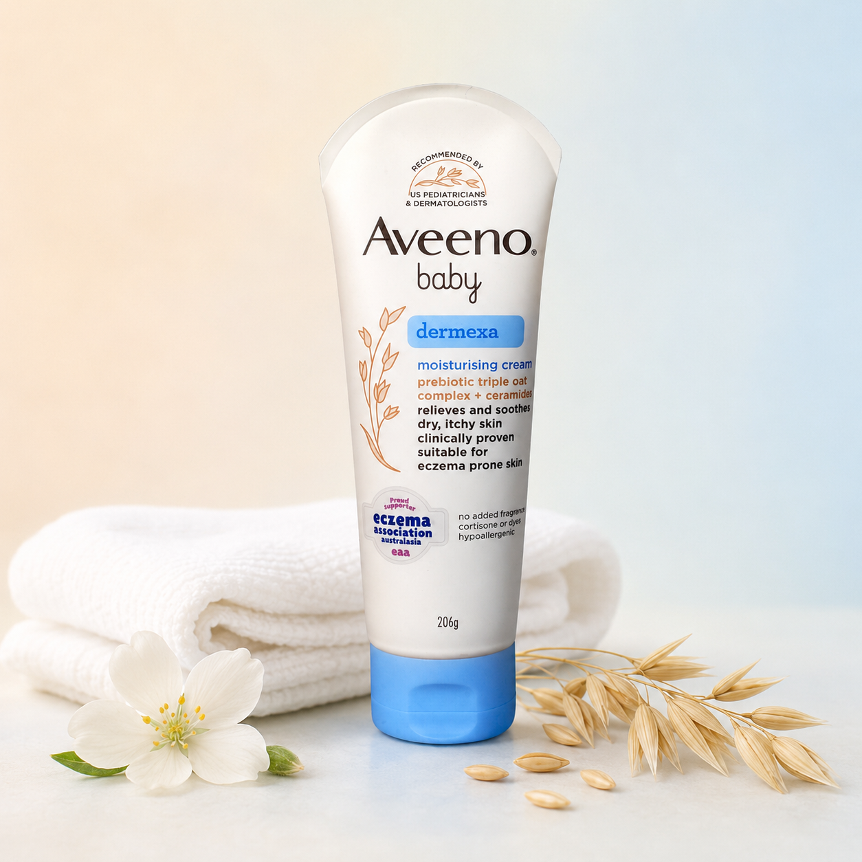 Aveeno Baby Dermexa Moisturizing Cream with Triple Oat Complex & Ceramides – 206 g