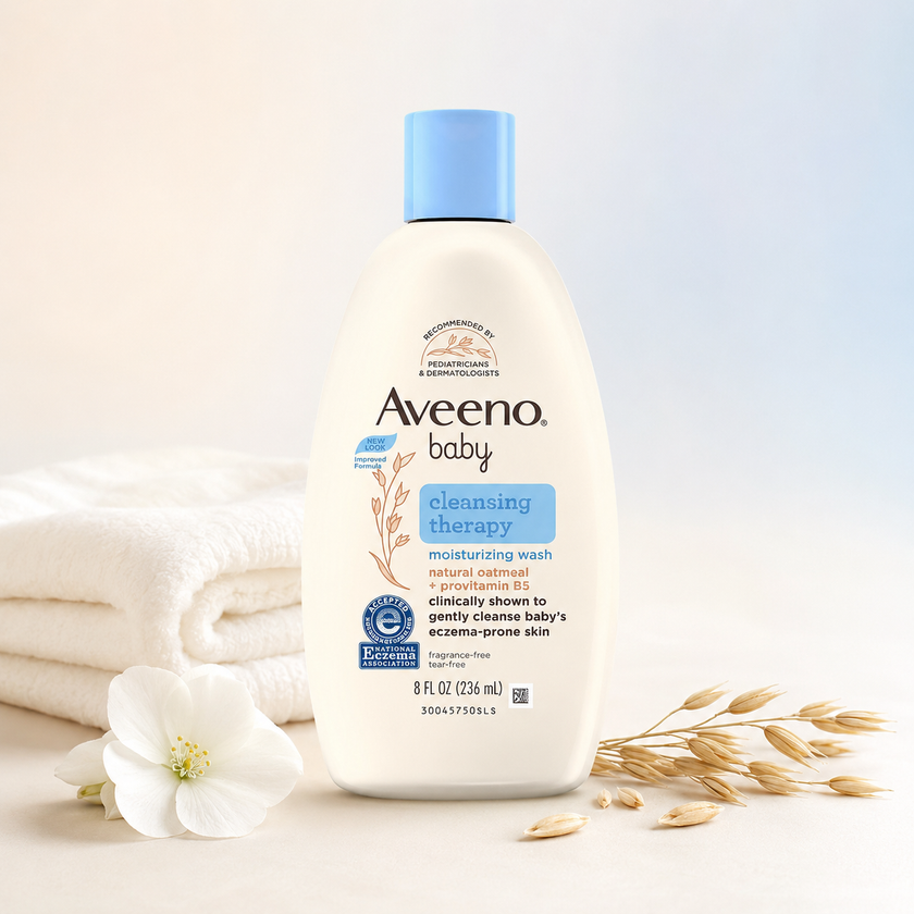 Aveeno Baby Cleansing Therapy Moisturising Wash with Natural Oatmeal & Provitamin B5 – 236 ml