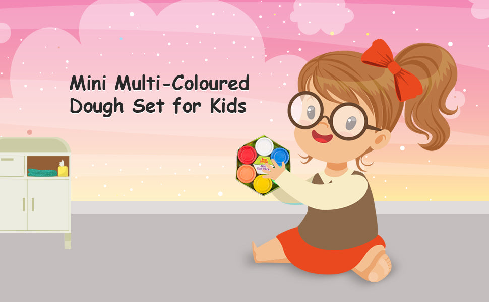 Funskool FunDough Mini Fun Pack – 6 Bright Colors