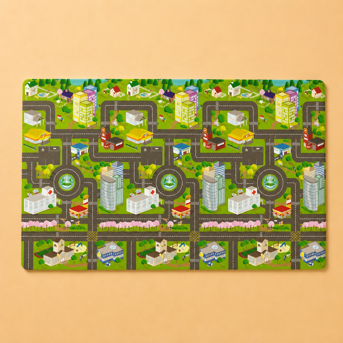 Kids City Road Adventure Crawling & Play Mat