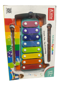 Pull-Along Xylophone Toy for Kids (8-Note Music Toy)