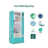 Bambo Nature Premium Baby Pants Diapers for Babies. Super Absorbent, Breathable, Extra Soft, Dermatologically Tested, Hypoallergenic Infant Nappies With Wetness Indicator