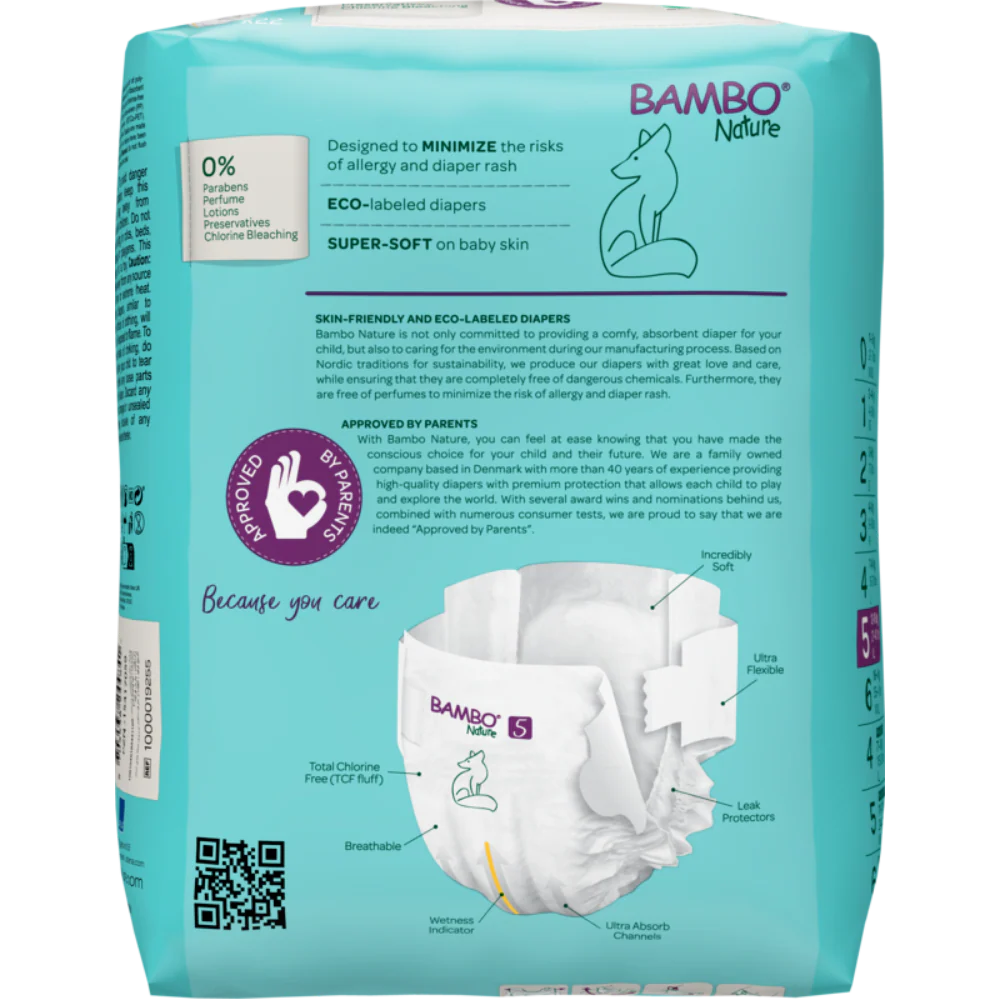 Bambo Nature Premium Baby Tape Diapers for Babies, XL Size (12-18 Kgs)