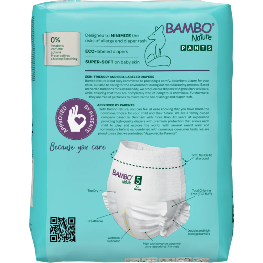 Bambo Nature Premium Baby Pants Diapers for Babies, XL Size (11-17 Kgs)