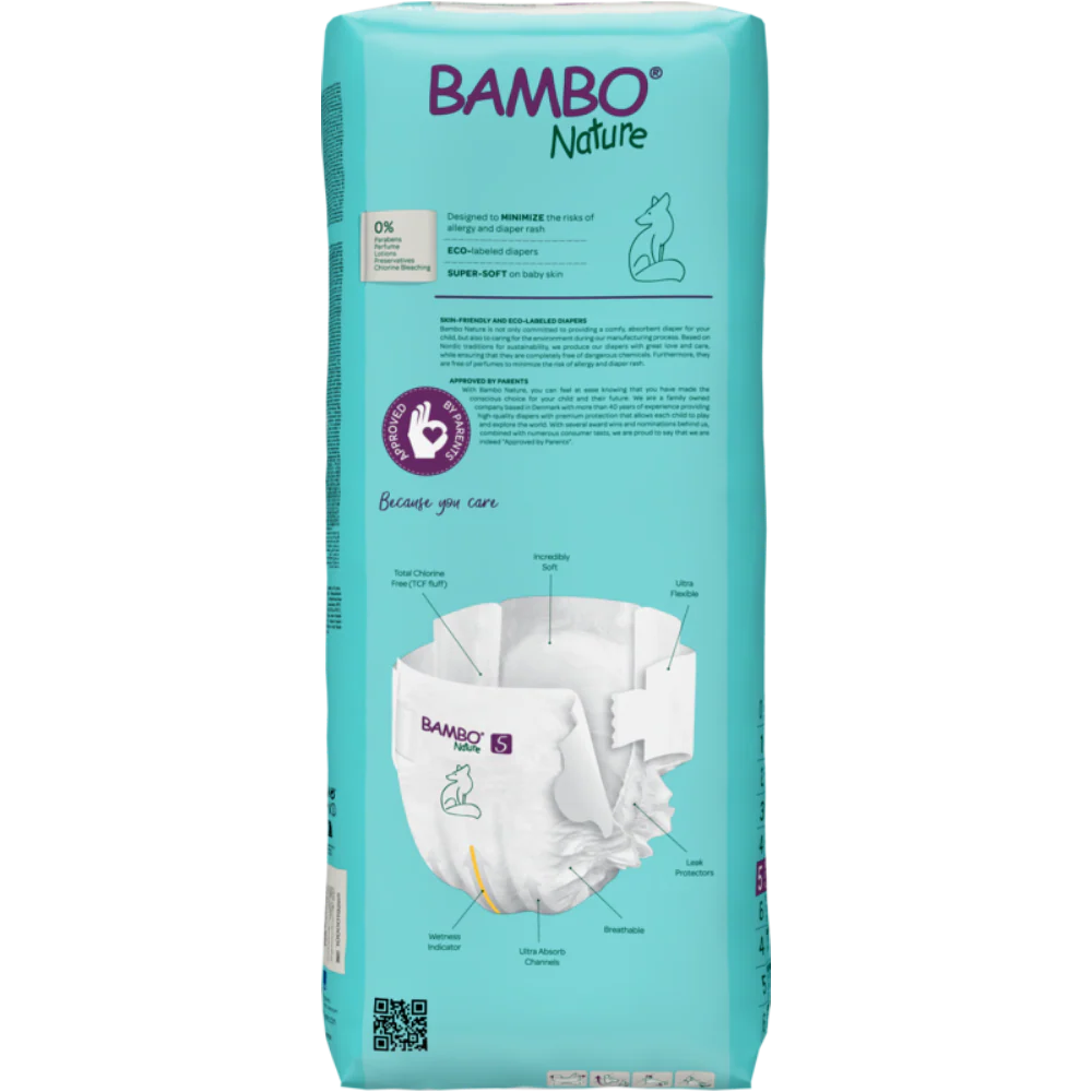 Bambo Nature Premium Baby Tape Diapers for Babies, XL Size (12-18 Kgs) - Mamadada