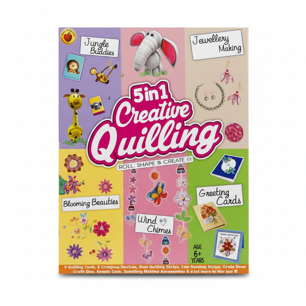 5-in-1 Creative Quilling Kit for Kids – Roll, Shape & Create - Mamadada