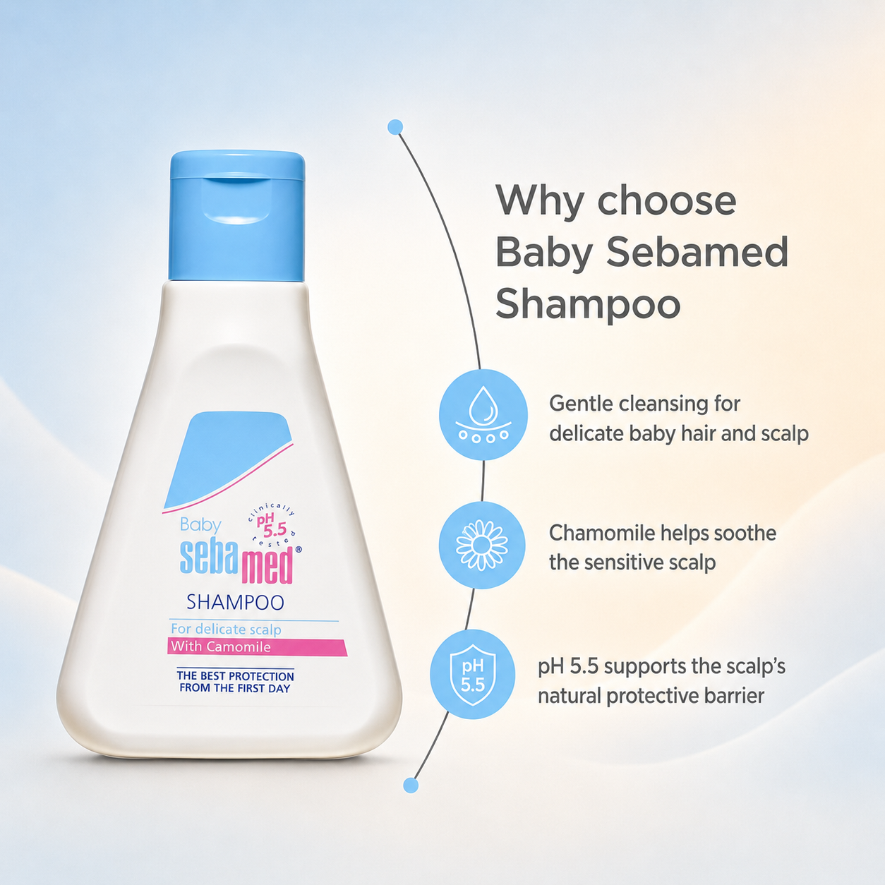 Baby Sebamed Shampoo with Chamomile – 150 ml