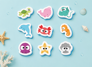 Sea Animals Bath Toys Set