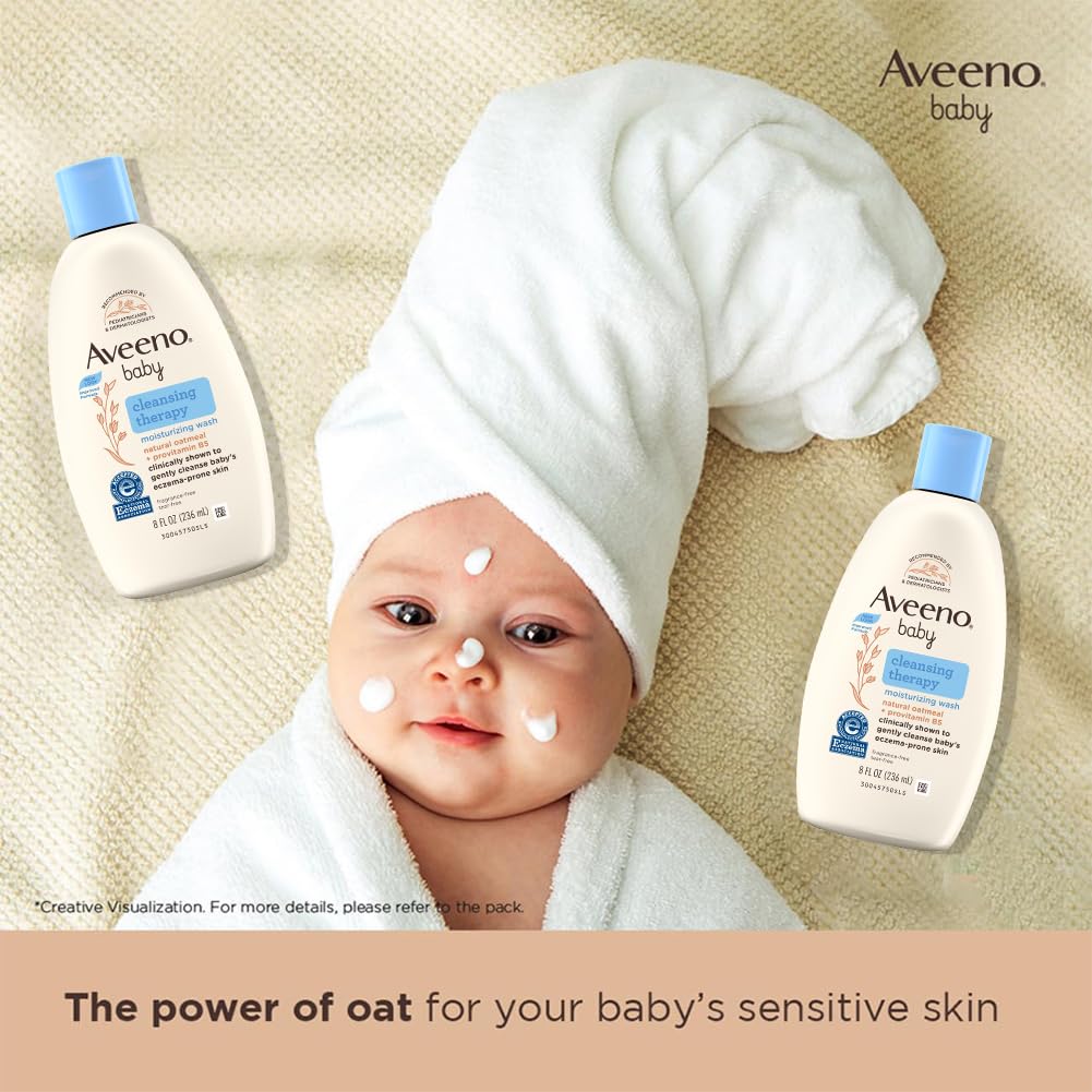 Aveeno Baby Cleansing Therapy Wash for Sensitive Baby Skin 236ml - Mamadada