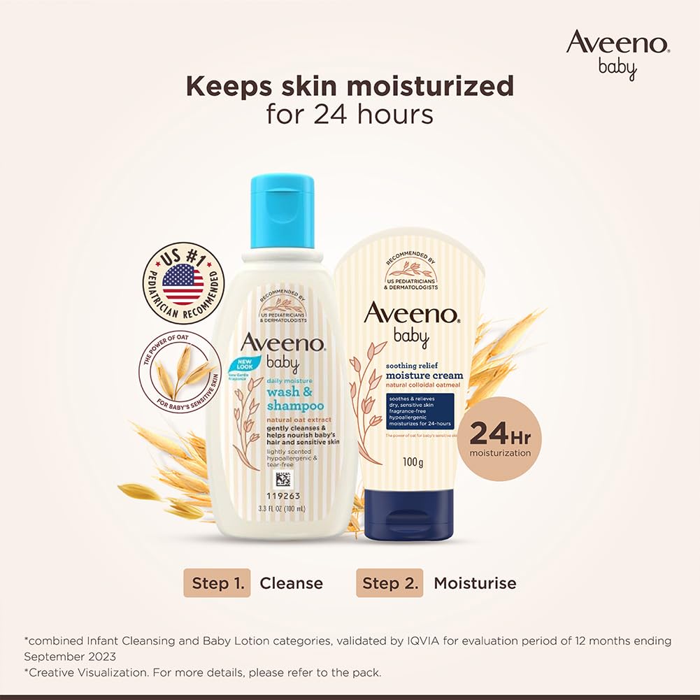 Aveeno Baby Soothing Relief Moisture Cream for Dry Skin 140g