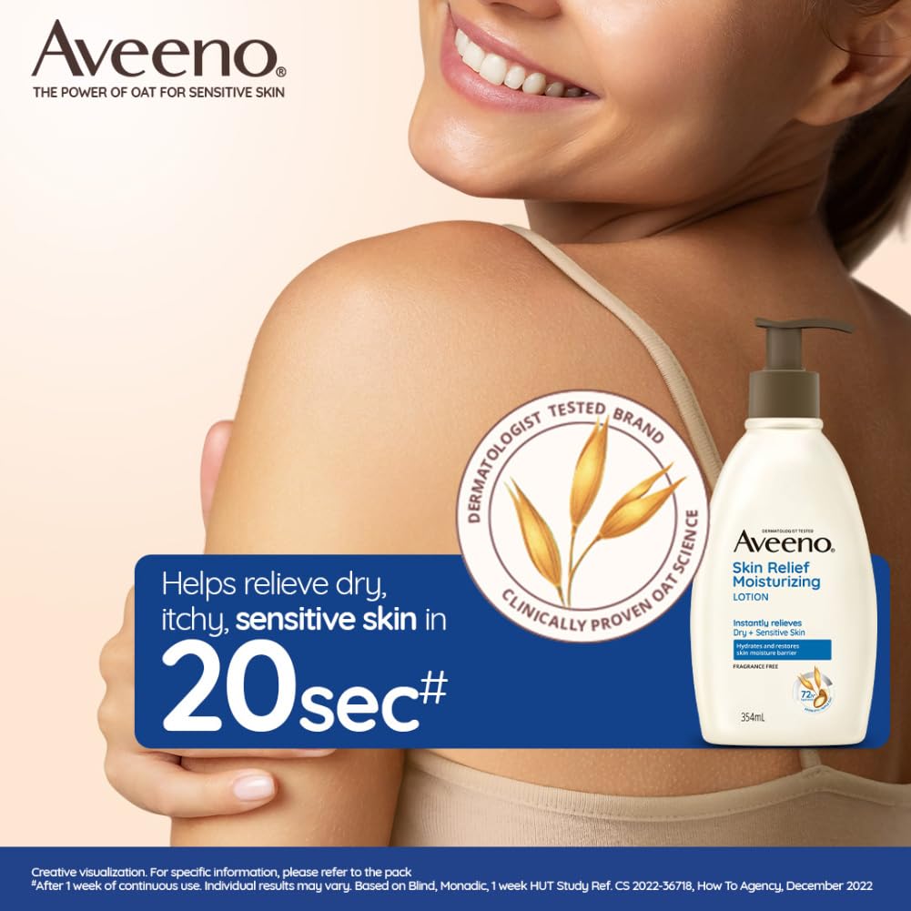 Aveeno Skin Relief 24H Moisturising Lotion for Very Dry Skin 354ml