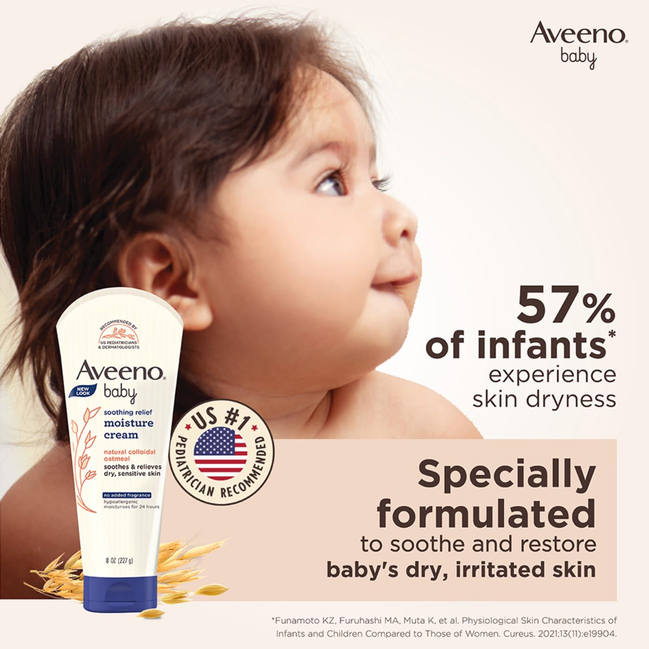 Aveeno Baby Soothing Relief Moisture Cream 227g - Mamadada