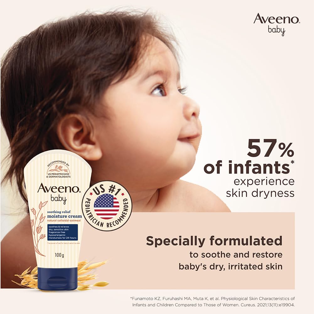 Aveeno Baby Soothing Relief Moisture Cream for Dry Skin 140g