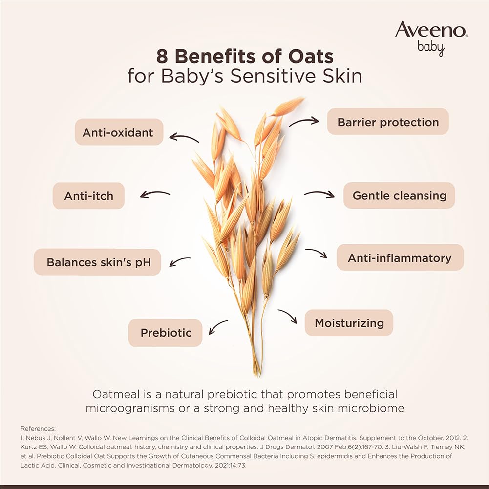 Aveeno Baby Dermexa Moisturising Cream for Dry & Itchy Skin 206g